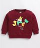 CUTOPIES Interlock Full Sleeves JME Text Printed Sweatshirt - Maroon