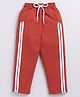 CUTOPIES Cotton Side Taped Track Pants - Rust Orange