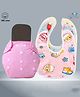 The Cheeky Kidzz Baby Essential Reusable Cotton Cloth Diaper With Bamboo Charcoal Insert With 3 Feeding Bib (Pink)
