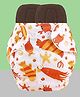 The Cheeky Kidzz Baby Printed Reusable Cloth Diaper Adjustable Diaper Nappies & 2 Bamboo Charcoal Microfiber Inserts(SEA)
