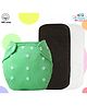 The Cheeky Kidzz Baby Reusable Cloth Diaper Adjustable Diaper Nappies & 2 Bamboo Microfiber Inserts (Green)