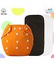 The Cheeky Kidzz Baby Reusable Cloth Diaper Adjustable Diaper Nappies & 2 Bamboo Microfiber Inserts (Orange)