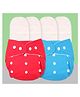 The Cheeky Kidzz Baby 2 Reusable Cloth Diaper Adjustable Diaper Nappies & 4 Bamboo Microfiber Inserts For (RBL)
