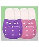The Cheeky Kidzz Baby 2 Reusable Cloth Diaper Adjustable Diaper Nappies & 4 Bamboo Microfiber Inserts For (PUP)