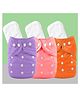 The Cheeky Kidzz Baby 3 Reusable Cloth Diaper Adjustable Diaper Nappies & 3 Bamboo Microfiber Inserts For (PUPIOR)