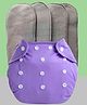 The Cheeky Kidzz Baby Reusable Cloth Diaper Adjustable Diaper Nappies & Bamboo Microfiber Inserts (Purple)