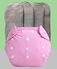 The Cheeky Kidzz Baby Reusable Cloth Diaper Adjustable Diaper Nappies & Bamboo Microfiber Inserts (Pink)