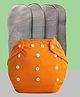 The Cheeky Kidzz Baby Reusable Cloth Diaper Adjustable Diaper Nappies & Bamboo Microfiber Inserts (Orange)