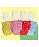 The Cheeky Kidzz Baby 4 Reusable Cloth Diaper Adjustable Diaper Nappies With 4 Bamboo Microfiber Insert Pads (Multi-color)