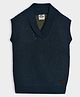 Mi Arcus Sleeveless Solid Sweater - Blue