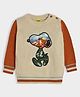 Mi Arcus Cotton Peanuts Featuring Full Sleeves Snoopy Embroidered Sweater - Cream