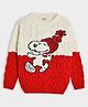 Mi Arcus 100% Cotton Peanuts Featuring Full Sleeves Snoopy Printed Sweater - Red & White