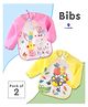 Luvlittle Full Sleeves Washable PVC Waterproof Bibs Pack Of 2 - Yellow Pink (Print May Vary)