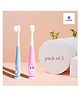 Luvlittle Baby Toothbrush I Supersoft Bristles & Suction Cup Base Tooth Brush for Kids/Babies/Toddlers - Pink & Blue (Pack of 2)