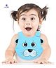 Luvlittle Waterproof Silicone Feeding Bib With Adjustable Strap - Blue