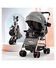 Baybee Convertible Infant Baby Pram Stroller for Newborn Babies with 3-Position Adjustable Seat & Canopy, Reversible Bassinet & 3 Point Safety Belt | Baby Stroller for Toddlers (Grey)