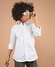 CRIMSOUNE CLUB 100% Cotton Full Sleeves Branches Printed Shirt - White