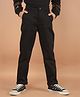 CRIMSOUNE CLUB Cotton Solid Trousers - Black