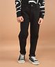 CRIMSOUNE CLUB Cotton Solid Trousers - Black
