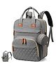 Winnies Waterproof Diaper Backpack For Mothers Travel, Multi Function Nappy Bags - Grey