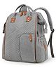Winnies Waterproof Diaper Backpack For Mothers Travel, Multi Function Nappy Bags - Grey