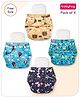 Babyhug Multiprint Reusable Cloth Diapers Pack of 4 - Multicolor