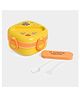 Azhari QT-Monster Double Layer Seal Bento Lunch Box  with Fork & Spoon for Kids -Color May Vary