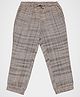 Charkhee Cotton Checked Joggers - Fawn