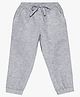 Charkhee Cotton Self Design Joggers - Grey