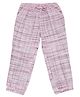 Charkhee Cotton Checked Joggers - Purple