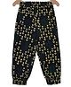 Charkhee Cotton Floral Printed Joggers - Black