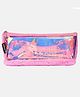 Little Hunk Unicorn Pencil Pouch for Girls | Holographic Transparent Stationery Zip Case | Pastel Color School Pouch for Kids & Teens | Multicolor Organizer Bag, Pink