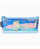 Little Hunk Unicorn Pencil Pouch for Girls | Holographic Transparent Stationery Zip Case | Pastel Color School Pouch for Kids & Teens | Multicolor Organizer Bag, Light Blue