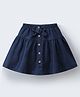 Mark & Mia Solid Above Knee Length Skirt with Bow Applique - Navy Blue