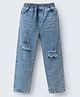 Mark & Mia Full Length Distressed Denim Jeans - Light Blue