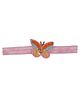 Aye Candy Butterfly Designed Beads Embellished Headband - Pink & Orange