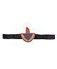 Aye Candy Diya Shaped Sequins & Beads Embellished Headband - Orange & Blue