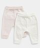 Mothercare Pack Of 2 Polka Dots & Animals Printed Joggers - Pink