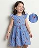 Mark & Mia Cap Sleeves Floral Printed Frock - Blue