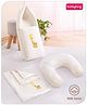 Babyhug Sleeping Bag Feeding Pillow & Blanket Combo Set with Giraffe Embroidery - White