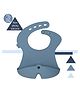b.box Silicone Waterproof Bibs for New Born Baby with Pocket - Adjustable Neckline Buttons - Washable & Reusable Material - Ocean Blue