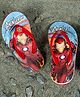 Toothless Avengers Featuring Iron Man Designed Flip Flops - Red & Blue