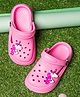 Toothless Unicorn Applique Detailed Perforated Clogs - Pink