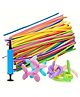 Sanjary Premium Twisting 5+ Balloons, Multicolor for Birthdays, Weddings & Festivals - Includes Pump & 5+ Balloon color design may vary