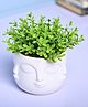 Voncasa Stylish White Ceramic Face Vase