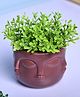 Voncasa Bold Red Ceramic Face Vase