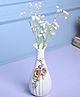 Voncasa Floral Delight - White Asymmetrical Vase