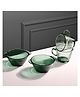 VONCASA Glass Snack Server Set of 4 - Sleek & Stylish