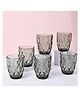 VONCASA Dark Green Glass Tumbler Set of 6 (270 ml)
