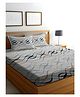 JDX Bedsheet | Premium Glace Cotton Elastic Fitted Bedsheet with Modern Abstract Print | Size: Double Bed (72